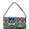 3-Way Multi-Colored Snake Print Clutch Shoulder