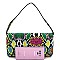 3-Way Multi-Colored Snake Print Clutch Shoulder