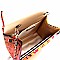 Retro Graffiti Effect Box Flap Satchel Cross Body