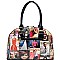 Obama Magazine Print Dome Satchel Wallet SET RZ-PQ0021W