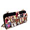 Michelle Obama Magazine Print Versatile Wallet Cellphone Cross Body
