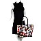 Magazine Obama Print Patent Tote Wallet SET