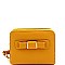 Small Bow Accent Bi-Fold Wristlet Wallet