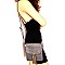 MULTI COMPARTMENT TASSEL ACCENT CROSS BODY BAG