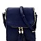 MULTI COMPARTMENT TASSEL ACCENT CROSS BODY BAG