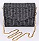 Straw Box Clutch Sling Bag