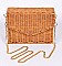 Straw Box Clutch Sling Bag