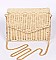 Straw Box Clutch Sling Bag