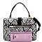 2-Way Snake Print Turn-Lock Accent Satchel
