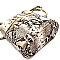 TASSEL ACCENT SNAKE PRINT SATCHEL