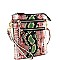 Snake Print Multi-Color Wristlet Cross Body