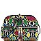 Snake Print Multi-Color Compartment Cross Body Messenger