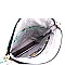 Snake Print Multi-Color Tassel Zipper Accent Crossbody Messenger