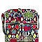 Snake Print Multi-Color Tassel Zipper Accent Crossbody Messenger