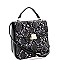 Medium Snake Print 3-Compartment Pinch-Lock Satchel