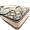 Medium Snake Print 3-Compartment Pinch-Lock Satchel