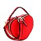 Medium Heart-Shaped Novelty Boxy Satchel Shoulder Bag