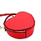 Medium Heart-Shaped Novelty Boxy Satchel Shoulder Bag