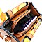 2-Way Resin Handle Accent Straw Small Satchel