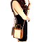 2-Way Resin Handle Accent Straw Small Satchel