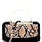 METAL HANDLE SNAKE PRINT CELLPHONE CROSS BODY ORGANIZER