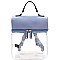 Transparent Clear Boxy Fashion Backpack