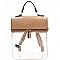 Transparent Clear Boxy Fashion Backpack