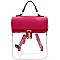 Transparent Clear Boxy Fashion Backpack