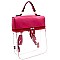 Transparent Clear Boxy Fashion Backpack