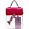 Transparent Clear Boxy Fashion Backpack