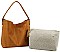 2 IN 1 REVERSIBLE TRENDY SATCHEL WITH LONG STRAP