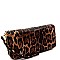 DOUBLE ZIP-AROUND LEOPARD PRINT WALLET