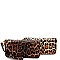 DOUBLE ZIP-AROUND LEOPARD PRINT WALLET
