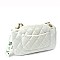 Quilted Turn-Lock Small Shoulder Bag With Wallet
