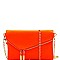 Handhold Flap Double Zipper Clutch