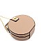 Round Turn-Lock Accent Cross Body Shoulder Bag