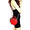 Round Turn-Lock Accent Cross Body Shoulder Bag