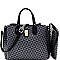 Monogram Padlock Satchel Crossbody 2Pc SET