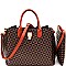 Monogram Padlock Satchel Crossbody 2Pc SET