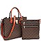 Monogram Padlock Satchel Crossbody 2Pc SET