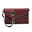 Round Logo Envelope Crossbody Clutch
