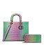 2-in-1 Exceptional Boutique Quality Tie-dyed Croc Satchel