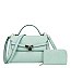 2- in 1 Padlock Trendy Satchel Wallet Set