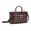 Braided Top Handle Boutique Croco Boxy Satchel - Cosmetic Purse