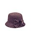 Retro Floral Upturn Brim Bucket Winter Church Hat
