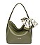 Designer David Jones Hobo Shoulder Bag With Scarf