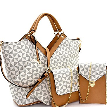 Monogram Two-Tone 4 in 1 Satchel Value SET MH-LHU112