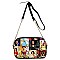 Multi-Compartment Magazine Print Patent Cross Body OA2702-LP