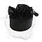 Pillbox Hat With Net Satin Floral Decor and decorated edge with diamonds MEZ2092