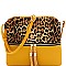 Tassel Front Leopard Print Pocket Cross Body